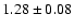 $ 1.28 \pm 0.08 $
