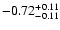 $\rm -0.72^{+ 0.11 }_{- 0.11 }$