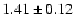 $ 1.41 \pm 0.12 $