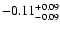 $\rm -0.11^{+ 0.09 }_{- 0.09 }$