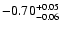 $\rm -0.70^{+ 0.05 }_{- 0.06 }$