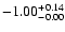 $\rm -1.00^{+ 0.14 }_{- 0.00 }$