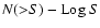 $N({>}S)-{\rm Log~}S$