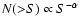 $N({>}S) \propto S^{-\alpha}$