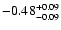 $\rm -0.48^{+ 0.09 }_{- 0.09 }$