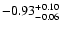 $\rm -0.93^{+ 0.10 }_{- 0.06 }$