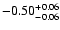 $\rm -0.50^{+ 0.06 }_{- 0.06 }$