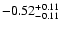 $\rm -0.52^{+ 0.11 }_{- 0.11 }$