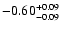 $\rm -0.60^{+ 0.09 }_{- 0.09 }$