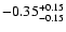 $\rm -0.35^{+ 0.15 }_{- 0.15 }$