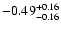 $\rm -0.49^{+ 0.16 }_{- 0.16 }$