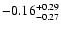 $\rm -0.16^{+ 0.29 }_{- 0.27 }$