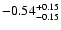 $\rm -0.54^{+ 0.15 }_{- 0.15 }$