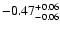 $\rm -0.47^{+ 0.06 }_{- 0.06 }$