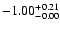 $\rm -1.00^{+ 0.21 }_{- 0.00 }$