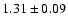$ 1.31 \pm 0.09 $