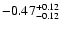 $\rm -0.47^{+ 0.12 }_{- 0.12 }$