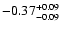 $\rm -0.37^{+ 0.09 }_{- 0.09 }$