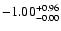 $\rm -1.00^{+ 0.96 }_{- 0.00 }$
