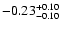 $\rm -0.23^{+ 0.10 }_{- 0.10 }$
