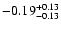 $\rm -0.19^{+ 0.13 }_{- 0.13 }$