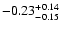 $\rm -0.23^{+ 0.14 }_{- 0.15 }$