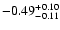 $\rm -0.49^{+ 0.10 }_{- 0.11 }$