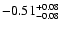 $\rm -0.51^{+ 0.08 }_{- 0.08 }$