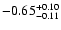 $\rm -0.65^{+ 0.10 }_{- 0.11 }$