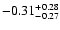 $\rm -0.31^{+ 0.28 }_{- 0.27 }$
