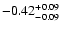 $\rm -0.42^{+ 0.09 }_{- 0.09 }$
