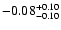 $\rm -0.08^{+ 0.10 }_{- 0.10 }$