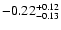 $\rm -0.22^{+ 0.12 }_{- 0.13 }$