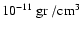 $10^{-11} \rm ~gr~/ cm^{3}$