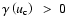 $\gamma\left(u_{\rm c}\right)~>~0$