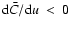 ${\rm d}\bar{C}/{\rm d}u ~< ~0$