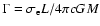 $\Gamma= \sigma_{\rm e} L / 4 \pi c G M$