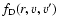 $f_{\rm D}(r,v,v')$