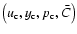 $\left(u_{\rm c},y_{\rm c},p_{\rm c},\bar{C}\right)$