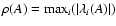 $\rho(A)=\max_{i}(\vert\lambda_{i}(A)\vert)$