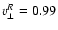 $v_\bot^R=0.99$