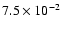 $7.5\times 10^{-2}$