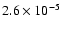 $2.6\times 10^{-5}$
