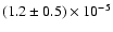 $(1.2\pm 0.5)\times10^{-5}$
