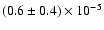 $(0.6\pm0.4)\times10^{-5}$