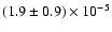 $(1.9\pm 0.9)\times10^{-5}$