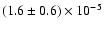 $(1.6\pm 0.6)\times10^{-5}$