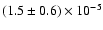 $(1.5\pm0.6)\times10^{-5}$