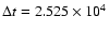$\Delta t=2.525\times10^4$