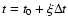 $t=t_0+\xi\Delta t$